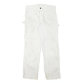 DICKIES Mens Cotton Blend White Regular Straight Trousers W31 L29 Workwear Zip