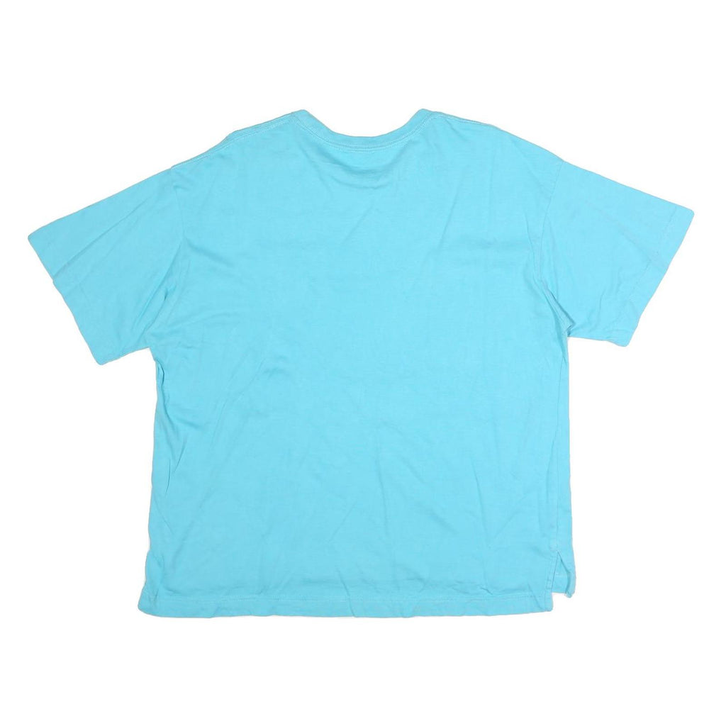 CHAMPION Womens Blue Crew Neck T-Shirt L Short Sleeve Cotton Casual Everyday
