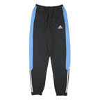 ADIDAS Mens Joggers Black & Blue Regular Tapered M W26 L31 Sportswear Track