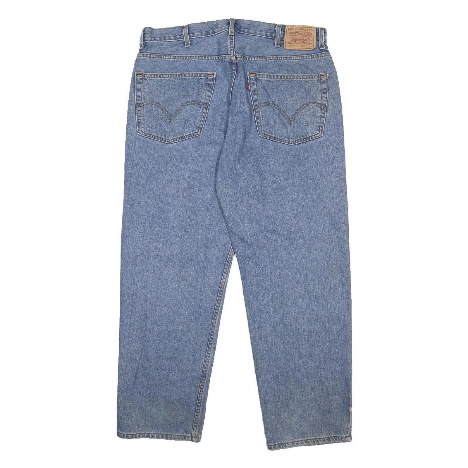 LEVI'S 550 Mens Jeans Blue Regular Tapered Denim Medium W38 L30 Relaxed Fit
