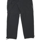 TREVOLUTION Mens Relaxed Black Polyester Blend Zip Trousers W32 L31 Cargo Style