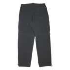 TREVOLUTION Mens Relaxed Black Polyester Blend Zip Trousers W32 L31 Cargo Style