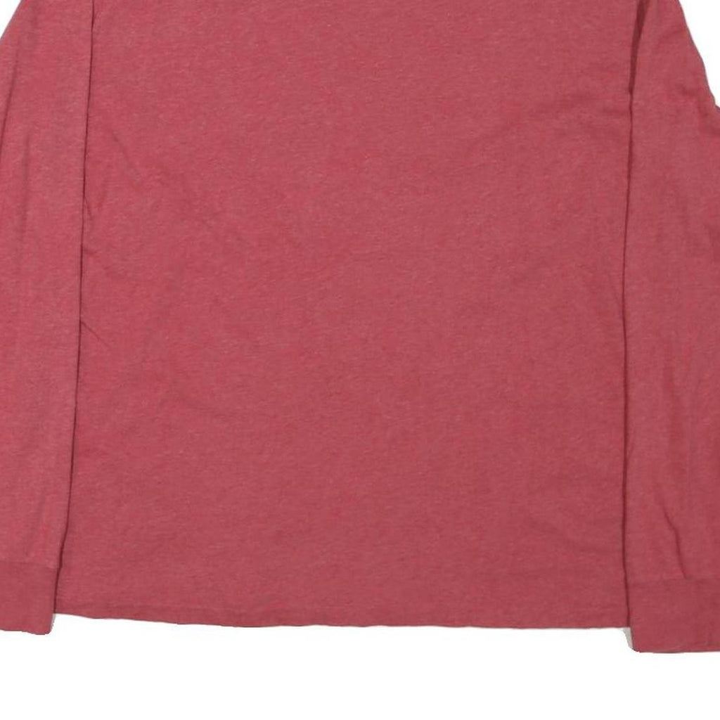 POLO RALPH LAUREN Mens Red Long Sleeve Crew Neck T-Shirt L Cotton Blend