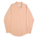 RALPH LAUREN POLO JEANS COMPANY Mens Orange & White Striped Shirt L Casual