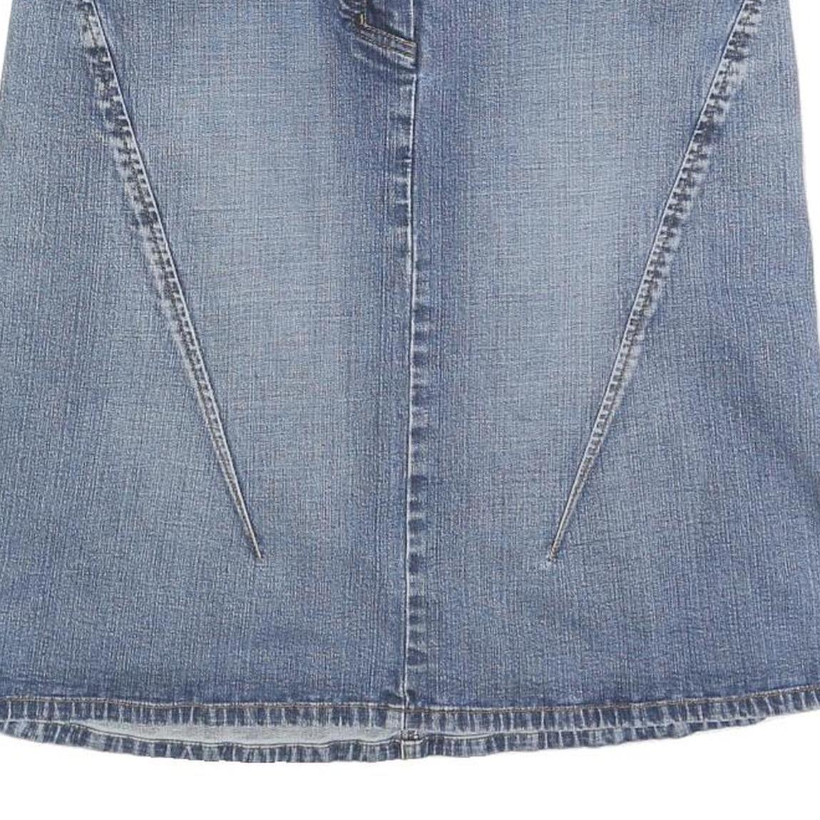 THE LIMITED Womens Blue Denim Mini Cotton Blend Skirt M Casual Simple Design