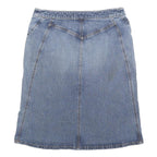 THE LIMITED Womens Blue Denim Mini Cotton Blend Skirt M Casual Simple Design