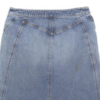 THE LIMITED Womens Blue Denim Mini Cotton Blend Skirt M Casual Simple Design