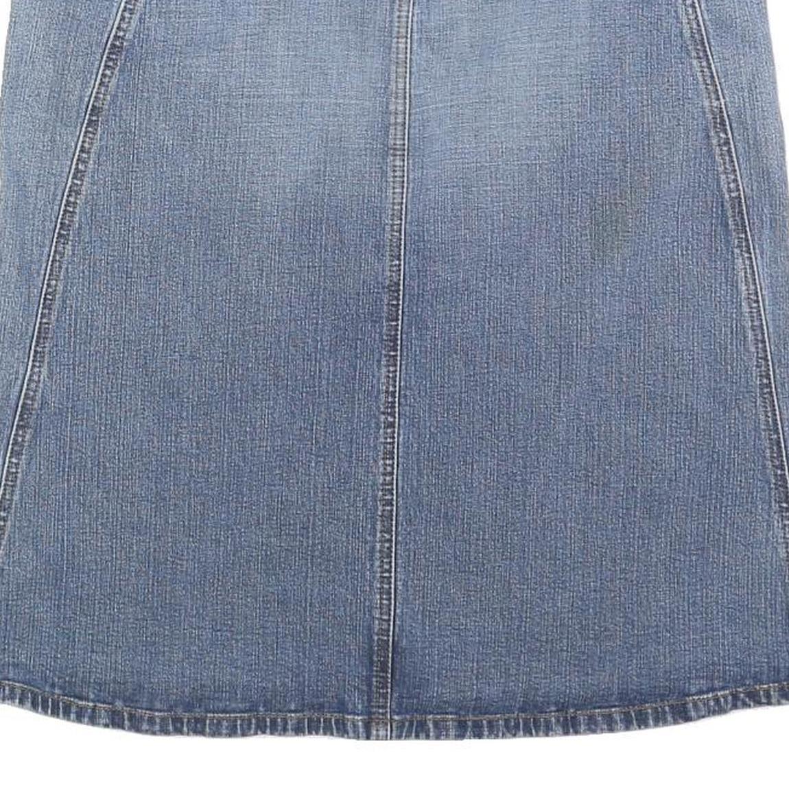 THE LIMITED Womens Blue Denim Mini Cotton Blend Skirt M Casual Simple Design