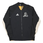 ADIDAS Mens Black & Cream Letterman Style Jacket M Polyester Blend Sportswear