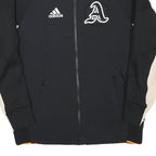 ADIDAS Mens Black & Cream Letterman Style Jacket M Polyester Blend Sportswear