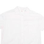 LEVI'S Womens Cropped Shirt Pink Collared S