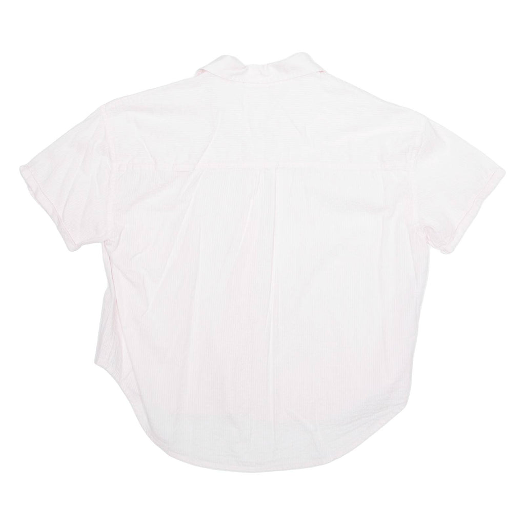 LEVI'S Womens Cropped Shirt Pink Collared S