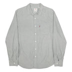 LEVI'S Mens Grey Cotton Shirt M Classic Button-Down Long Sleeve Casual