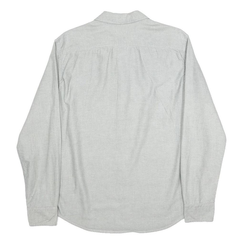 LEVI'S Mens Grey Cotton Shirt M Classic Button-Down Long Sleeve Casual