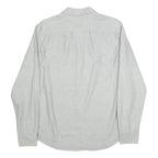 LEVI'S Mens Grey Cotton Shirt M Classic Button-Down Long Sleeve Casual