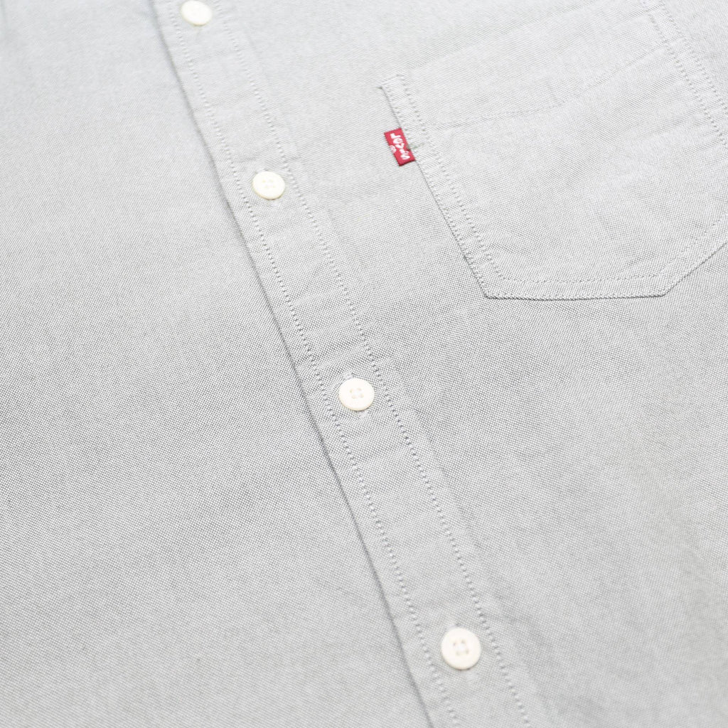 LEVI'S Mens Grey Cotton Shirt M Classic Button-Down Long Sleeve Casual
