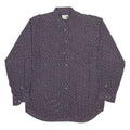CASUAL LAND Mens Shirt Grey Viscose Crazy Pattern Long Sleeve M