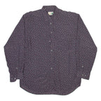 CASUAL LAND Mens Shirt Grey Viscose Crazy Pattern Long Sleeve M