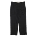 SCHLIDT Mens Polyester Blend Black Regular Fit Straight Leg Trousers W34 L42