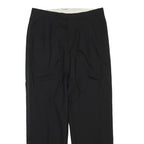 SCHLIDT Mens Polyester Blend Black Regular Fit Straight Leg Trousers W34 L42