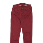 TOMMY HILFIGER Mens Regular Fit Red Skinny Denim W28 L29 Zip Cotton Blend Jeans