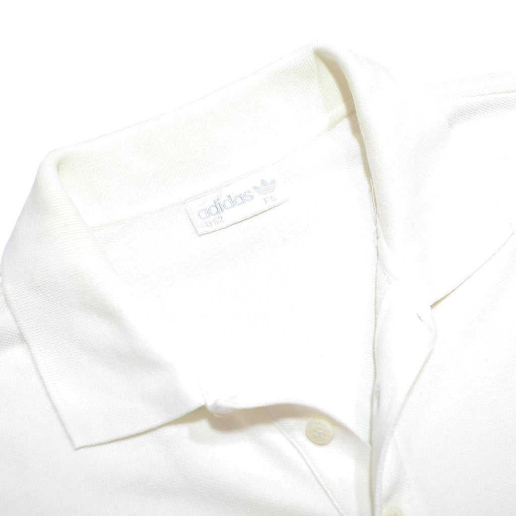ADIDAS Mens White Polo Shirt L Classic Cotton Blend Short Sleeve Plain