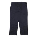 DICKIES Mens Cotton Blend Navy Relaxed Straight Trousers W34 L28 Workwear Zip