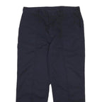 DICKIES Mens Cotton Blend Navy Relaxed Straight Trousers W34 L28 Workwear Zip
