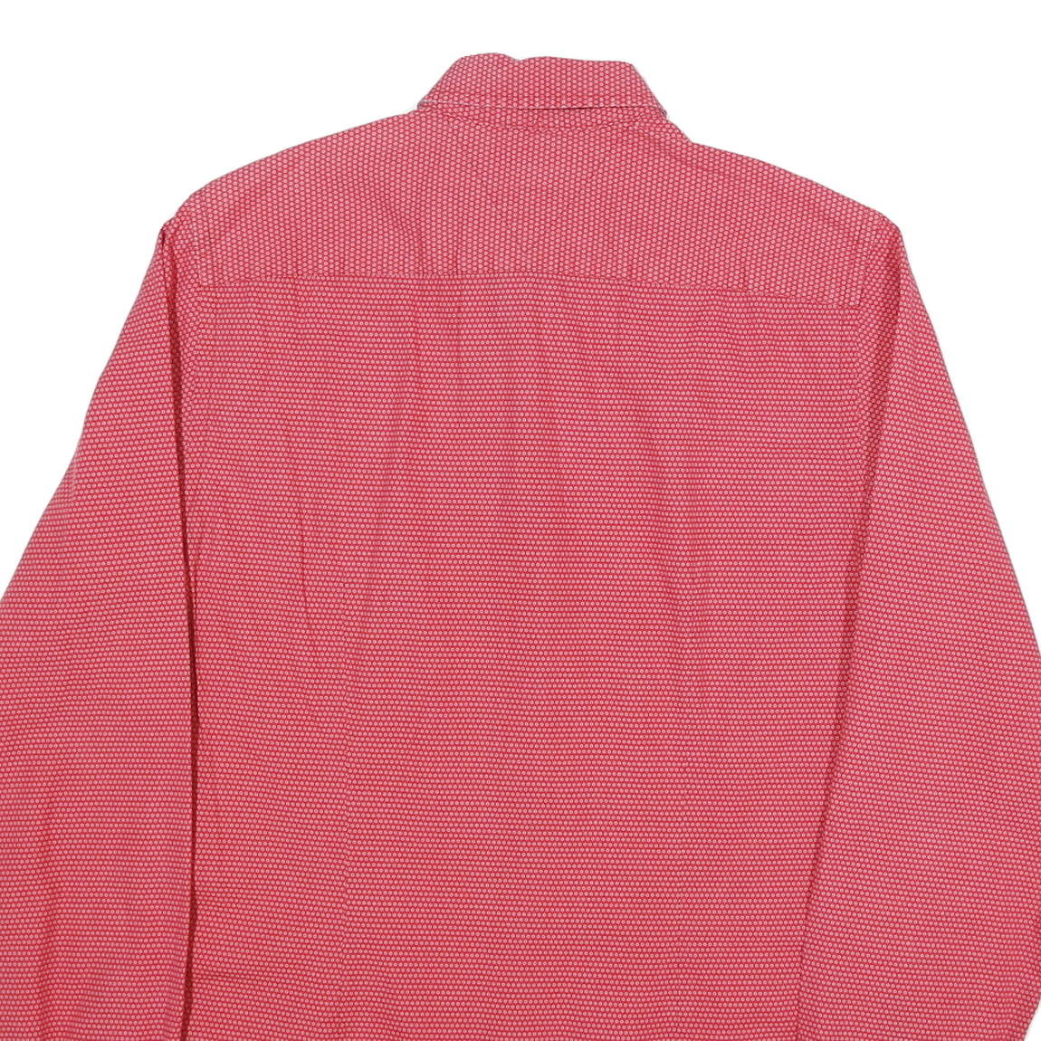 TOMMY HILFIGER Mens Red Slim Shirt S Button-Down Collar Cotton Blend Casual