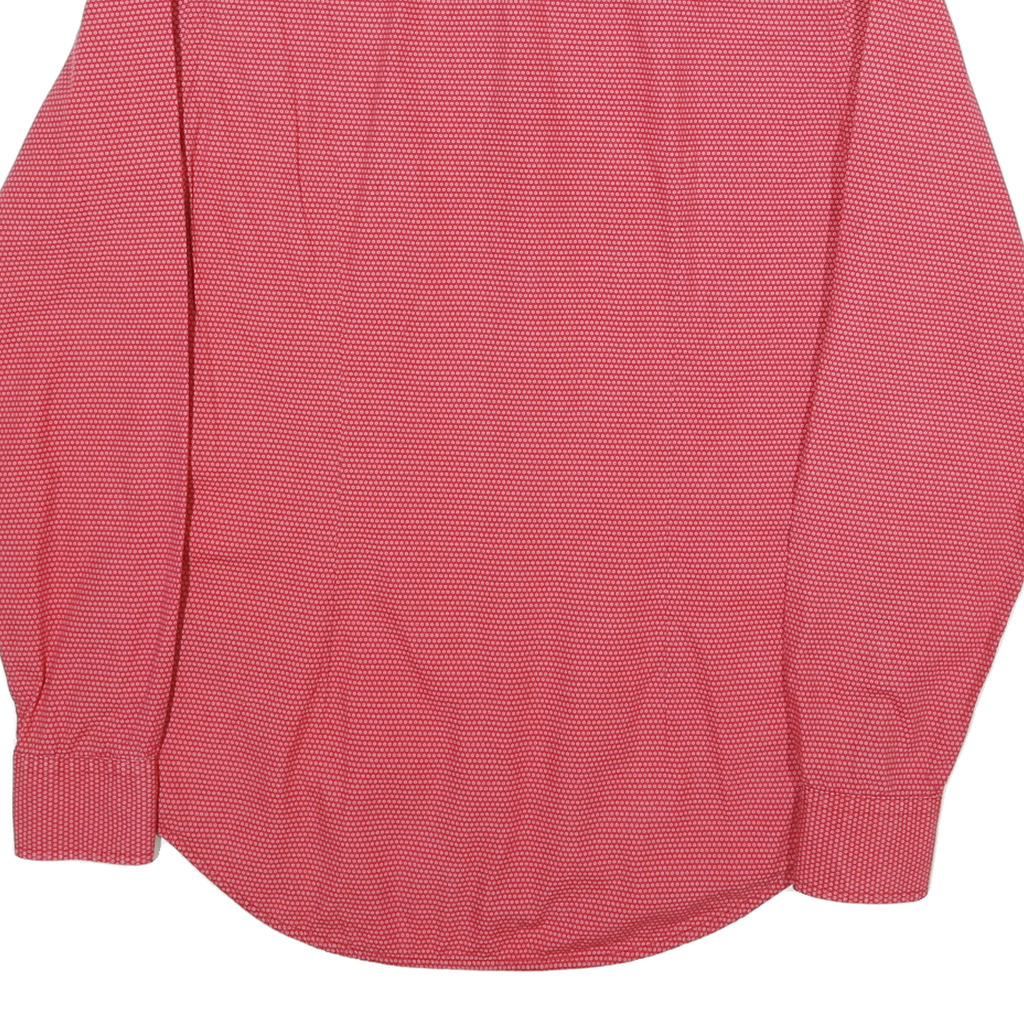 TOMMY HILFIGER Mens Red Slim Shirt S Button-Down Collar Cotton Blend Casual