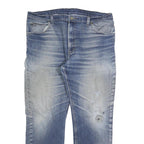 DICKIES Mens Blue Regular Fit Straight Denim Light Wash W40 L32 Workwear Jeans