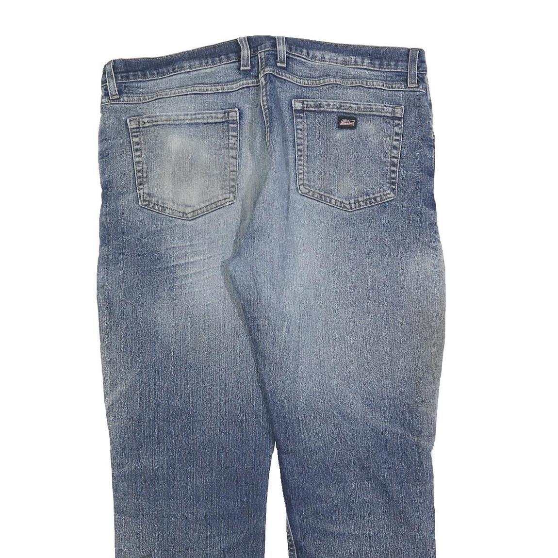 DICKIES Mens Blue Regular Fit Straight Denim Light Wash W40 L32 Workwear Jeans