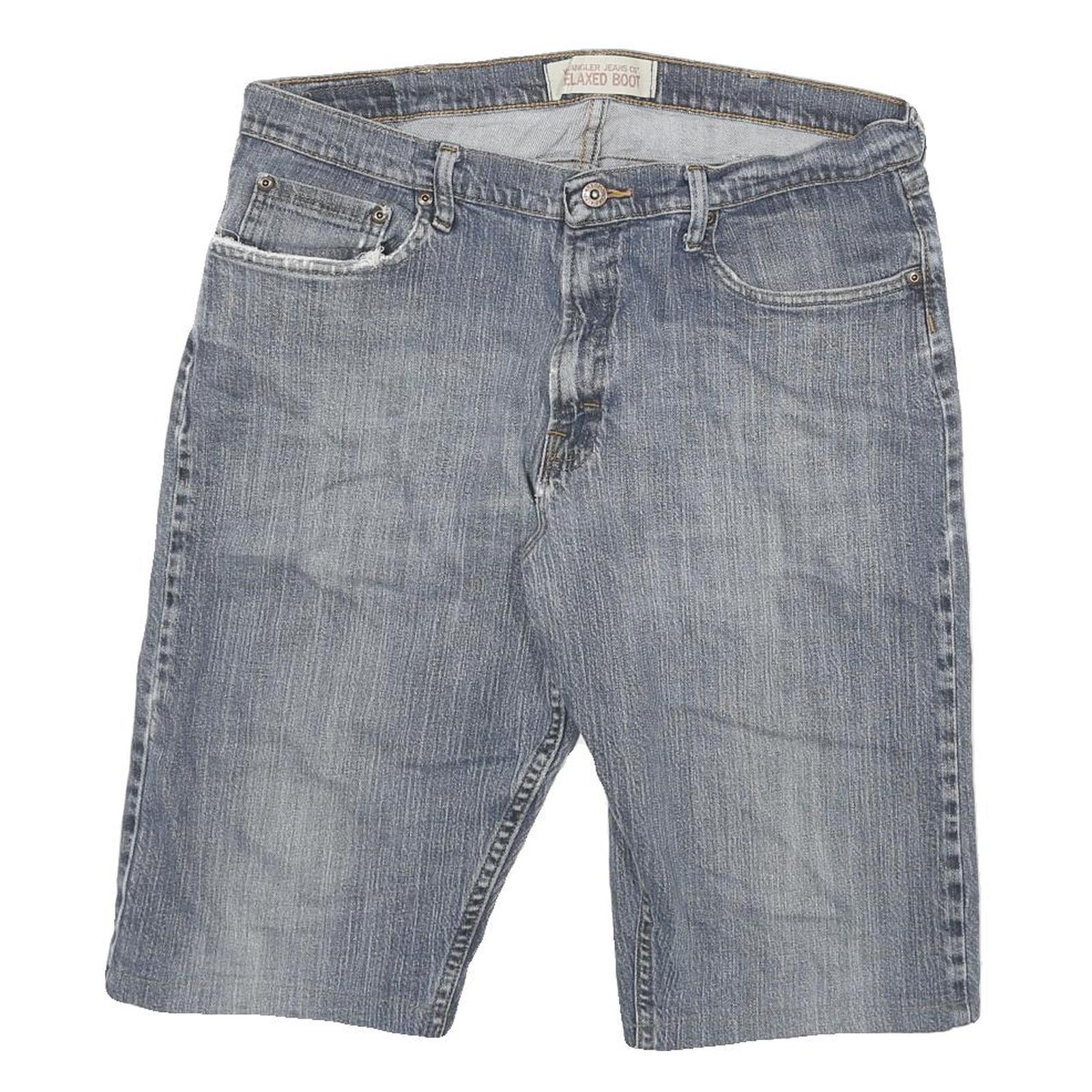 WRANGLER Mens Denim Blue Casual Shorts XL W36 Relaxed Fit Cotton Blend