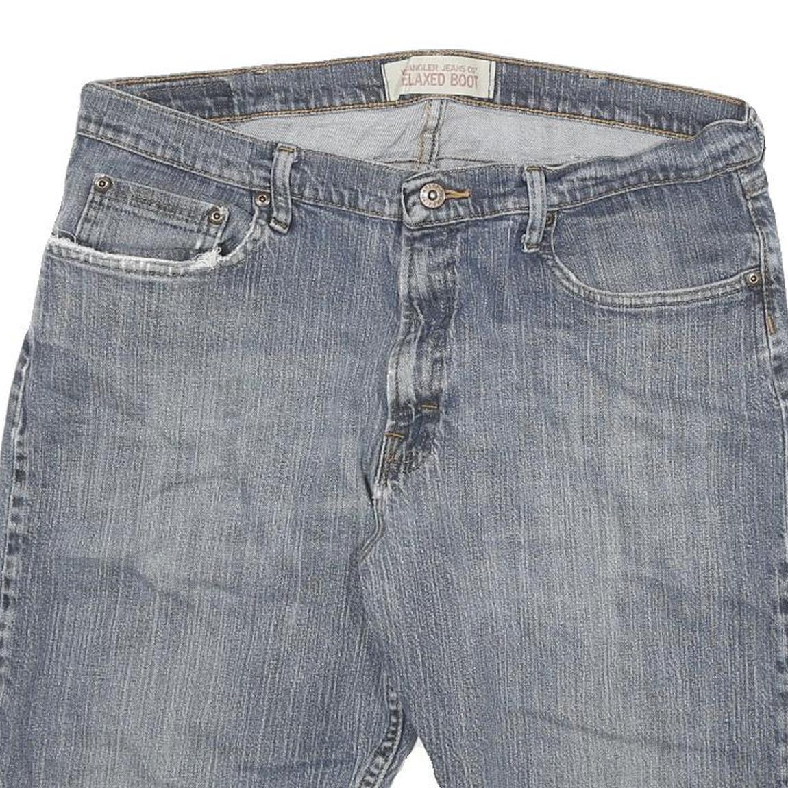 WRANGLER Mens Denim Blue Casual Shorts XL W36 Relaxed Fit Cotton Blend