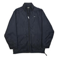 NIKE Mens Black S Polyester Zip Jacket Swoosh Logo Plain Sportswear