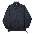 NIKE Mens Black S Polyester Zip Jacket Swoosh Logo Plain Sportswear