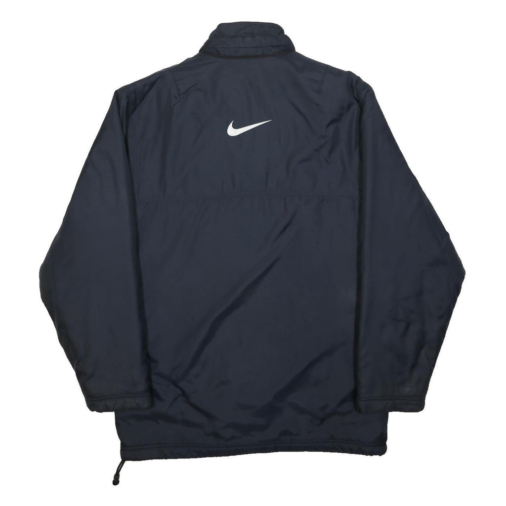 NIKE Mens Black S Polyester Zip Jacket Swoosh Logo Plain Sportswear