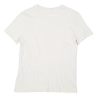 CHAMPION Womens White Cotton Blend T-Shirt M Short Sleeve Crew Neck Logo
