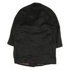 Mens Black Regular Fit Classic Jacket L Polyester Blend Plain Button Closure