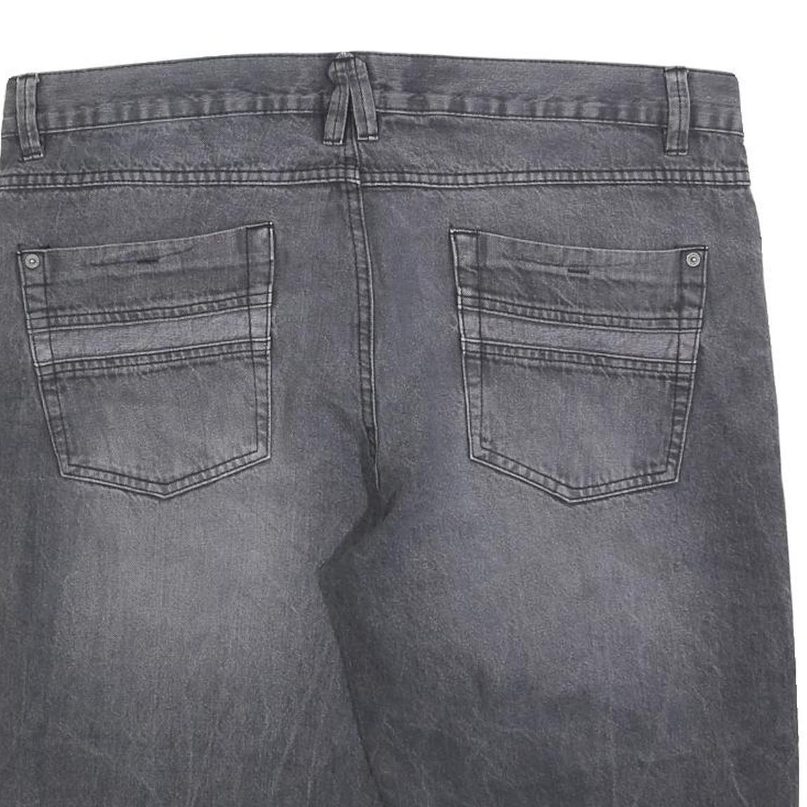 LIVERGY Mens Shorts Black Modern Straight 2XL W40 Cotton Blend Casual