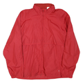 WOOLRICH Mens Red Zip Jacket L Polyester Blend Plain Lightweight Casual