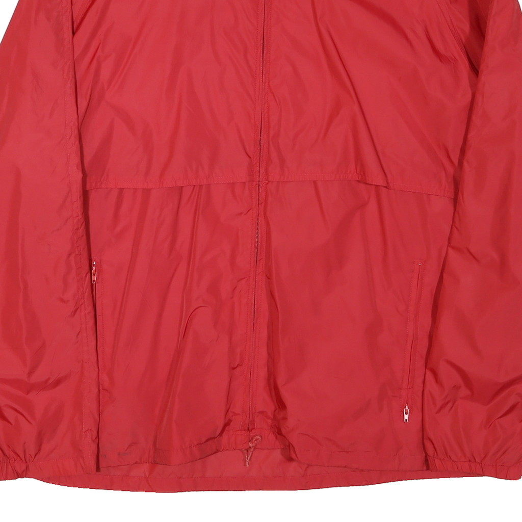 WOOLRICH Mens Red Zip Jacket L Polyester Blend Plain Lightweight Casual