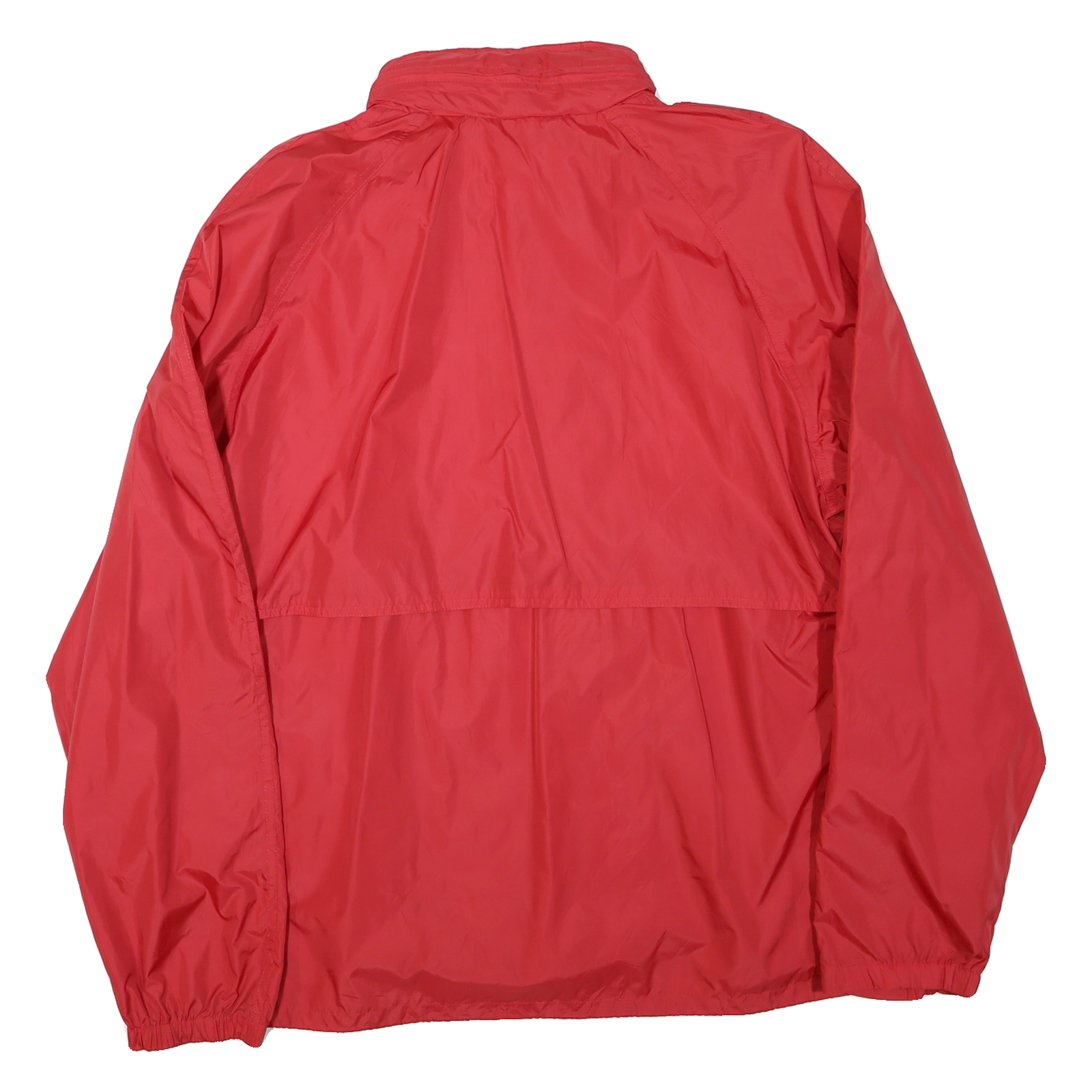 WOOLRICH Mens Red Zip Jacket L Polyester Blend Plain Lightweight Casual