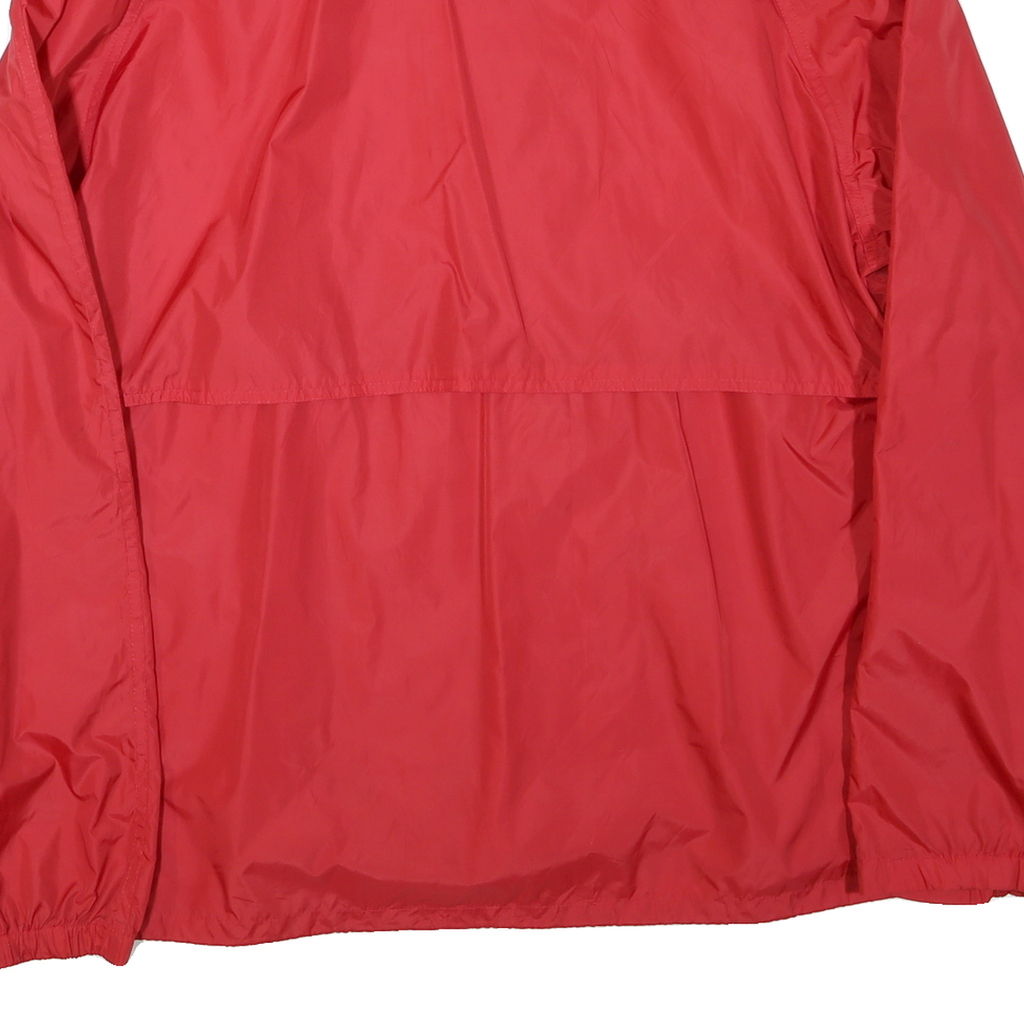 WOOLRICH Mens Red Zip Jacket L Polyester Blend Plain Lightweight Casual