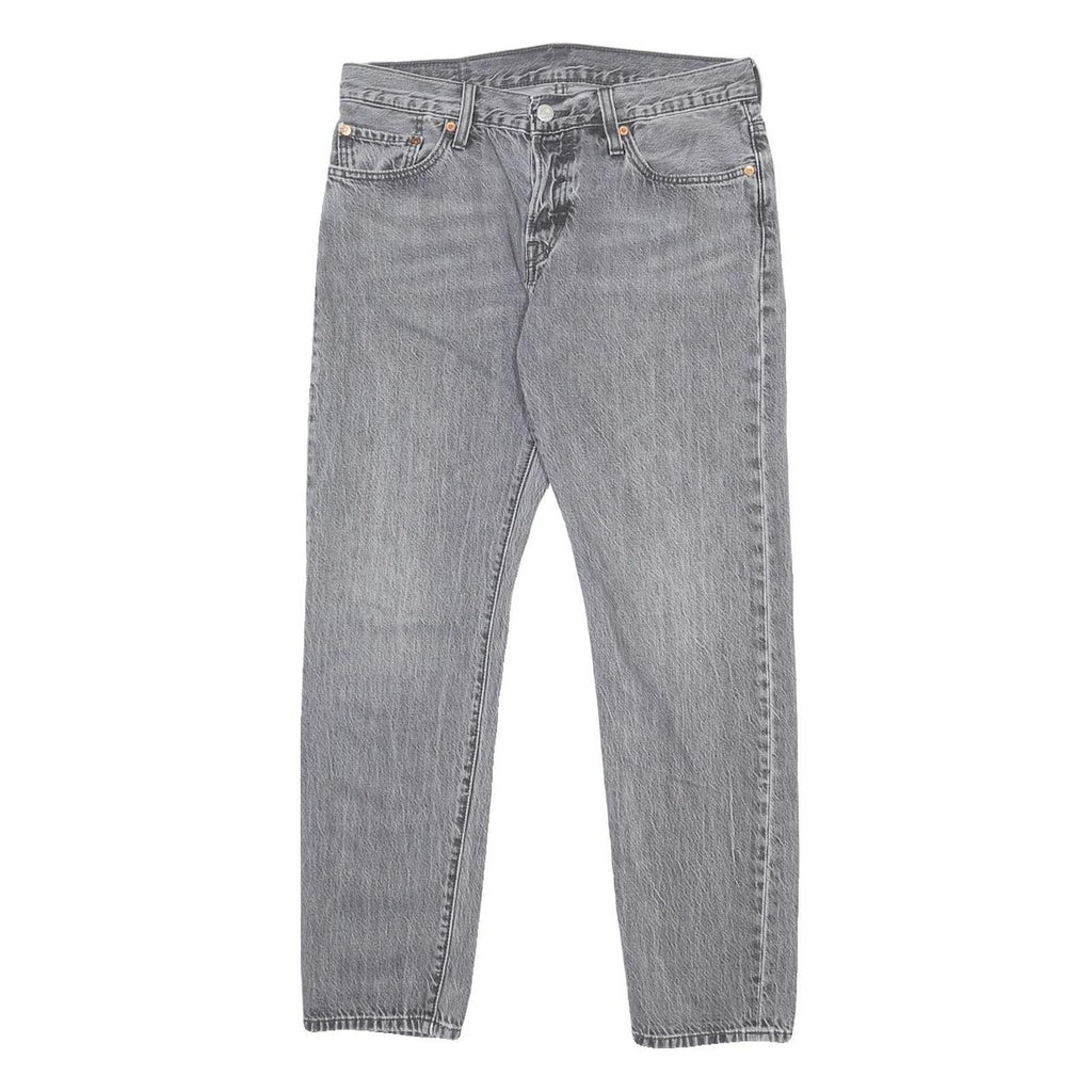 LEVI'S 501CT Womens Jeans Grey Slim Straight Denim Medium W31 L28 Button Closure