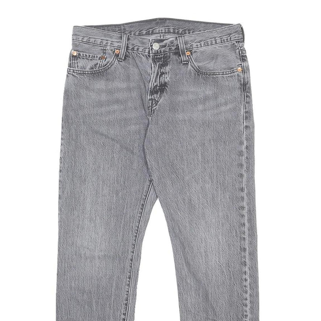 LEVI'S 501CT Womens Jeans Grey Slim Straight Denim Medium W31 L28 Button Closure