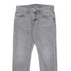 LEVI'S 501CT Womens Jeans Grey Slim Straight Denim Medium W31 L28 Button Closure