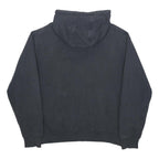 ELLESSE Womens Black Hoodie UK 14 Cotton Blend Pullover Logo Sport Sweatshirt