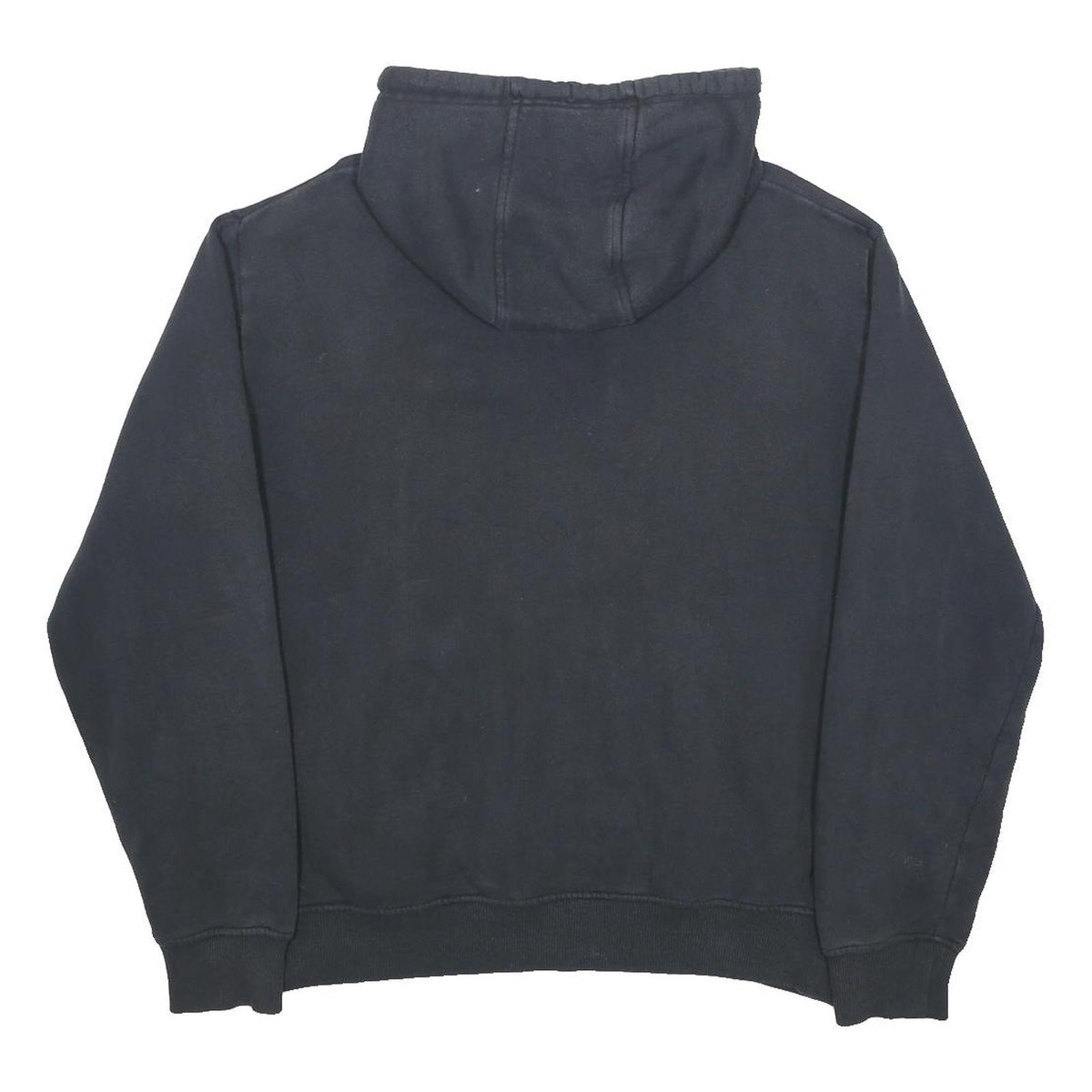 ELLESSE Womens Black Hoodie UK 14 Cotton Blend Pullover Logo Sport Sweatshirt