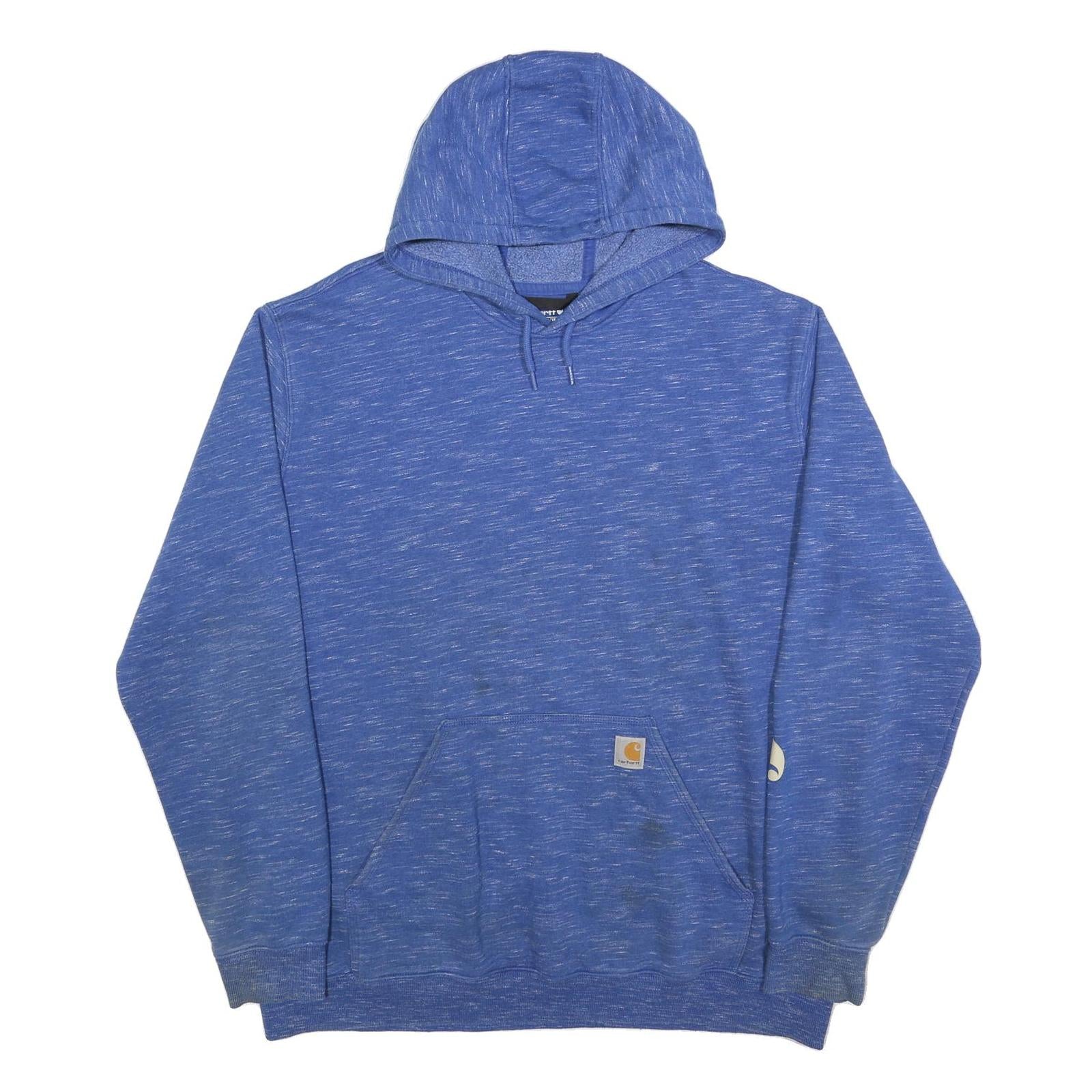 CARHARTT Mens Blue Hoodie 2XL Cotton Blend Pullover Hooded Sweatshirt